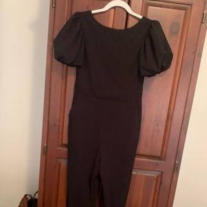 NWT Ivy City Puff Sleeve Black Romper